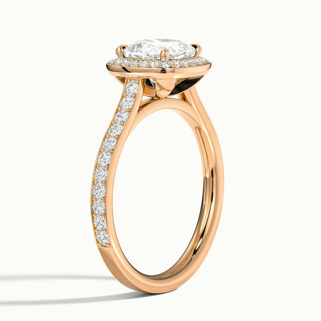 Novaria Cushion Pavé Halo Engagement Ring