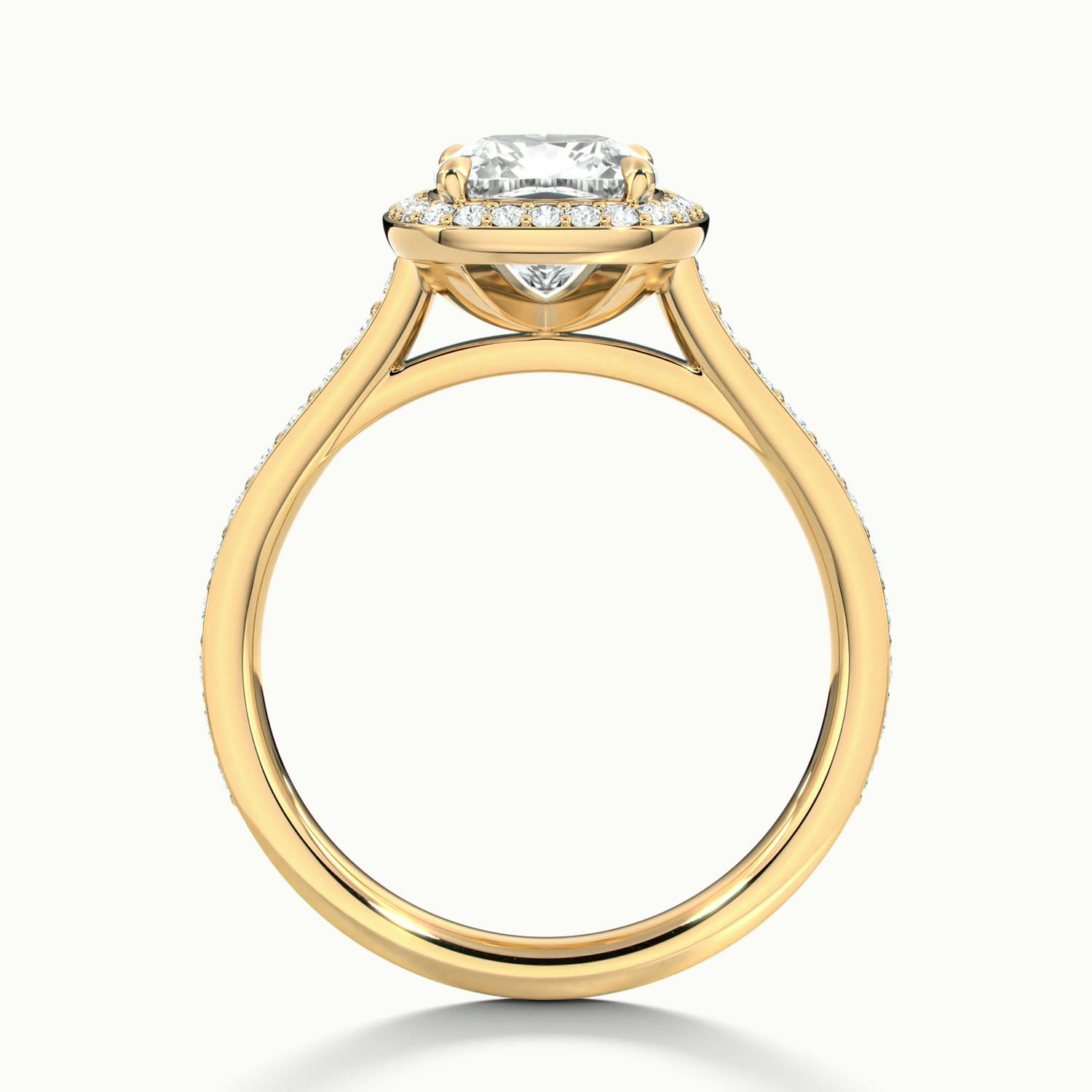 Novaria Cushion Pavé Halo Engagement Ring