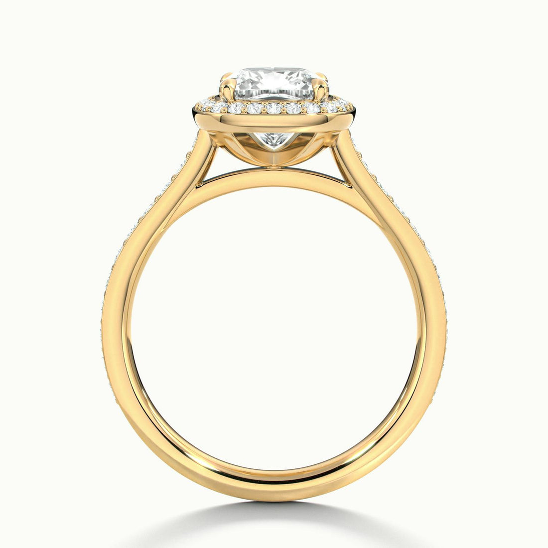 Novaria Cushion Pavé Halo Engagement Ring