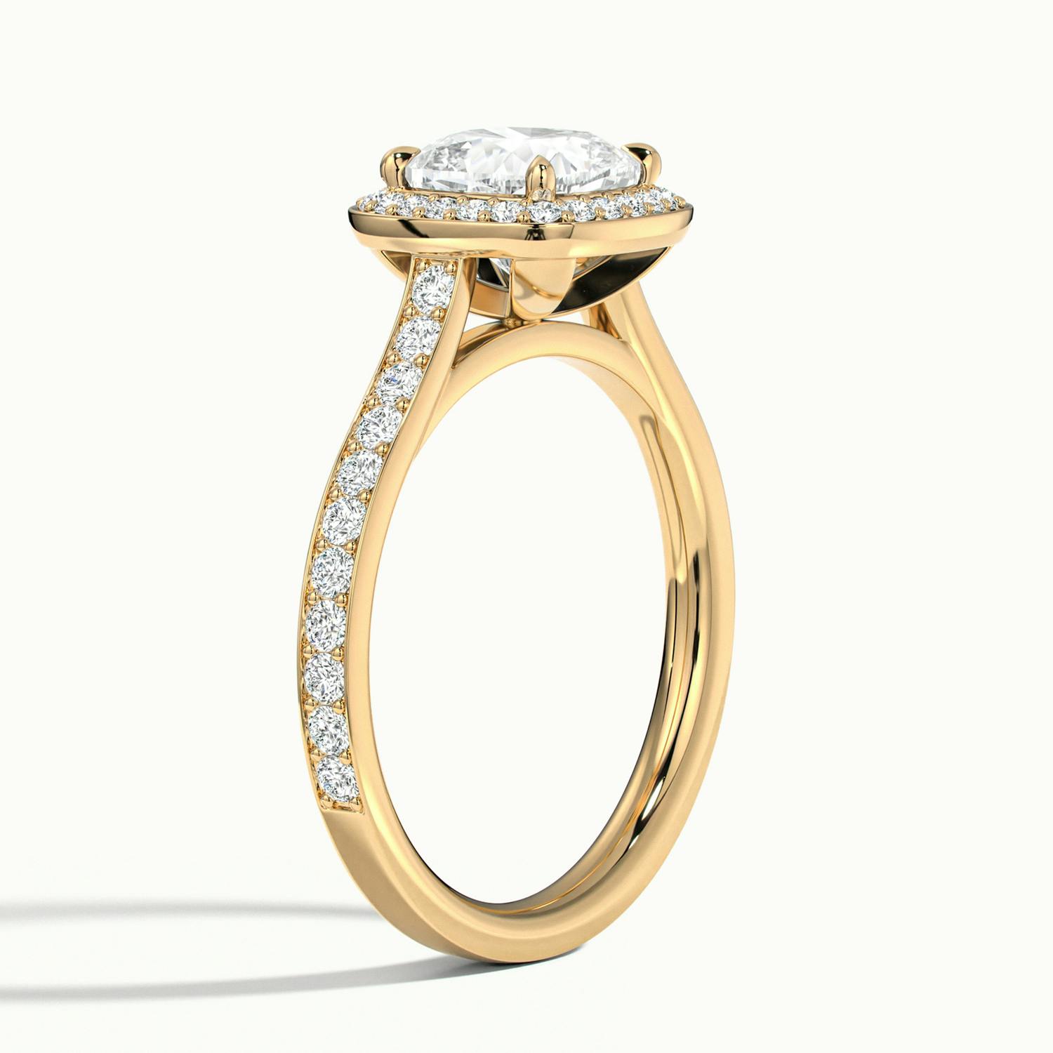 Novaria Cushion Pavé Halo Engagement Ring