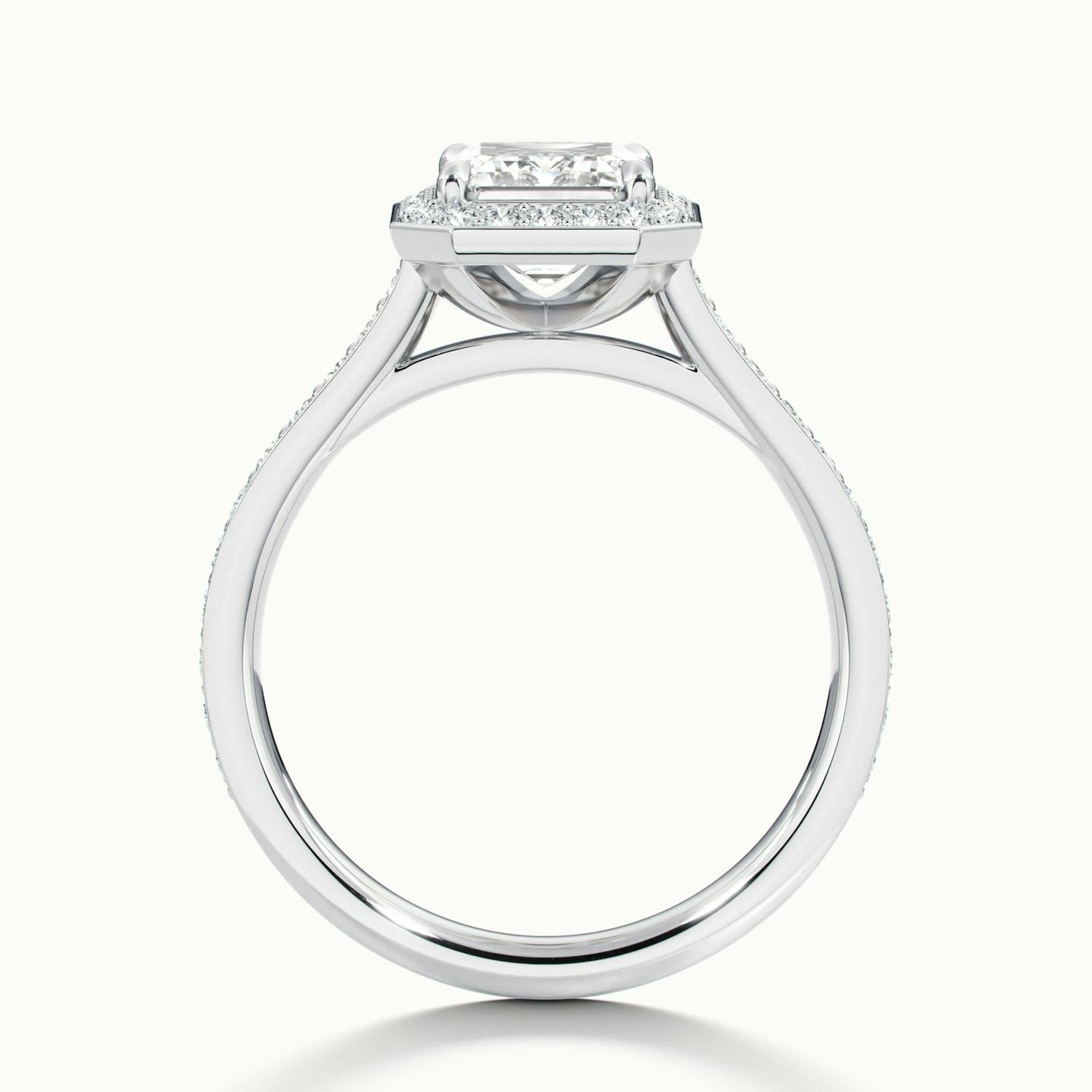 Novaria Emerald Pavé Halo Engagement Ring