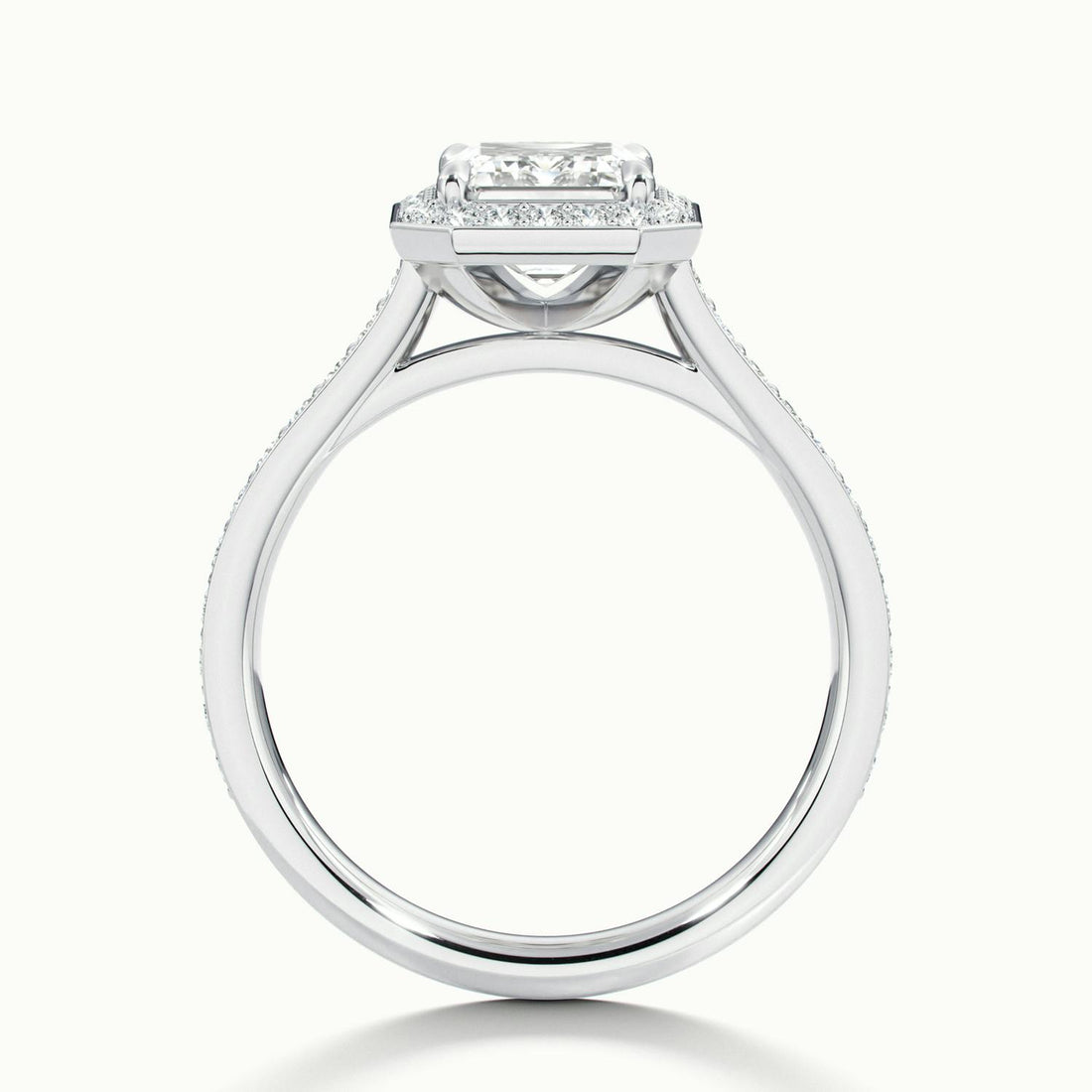 Novaria Emerald Pavé Halo Engagement Ring