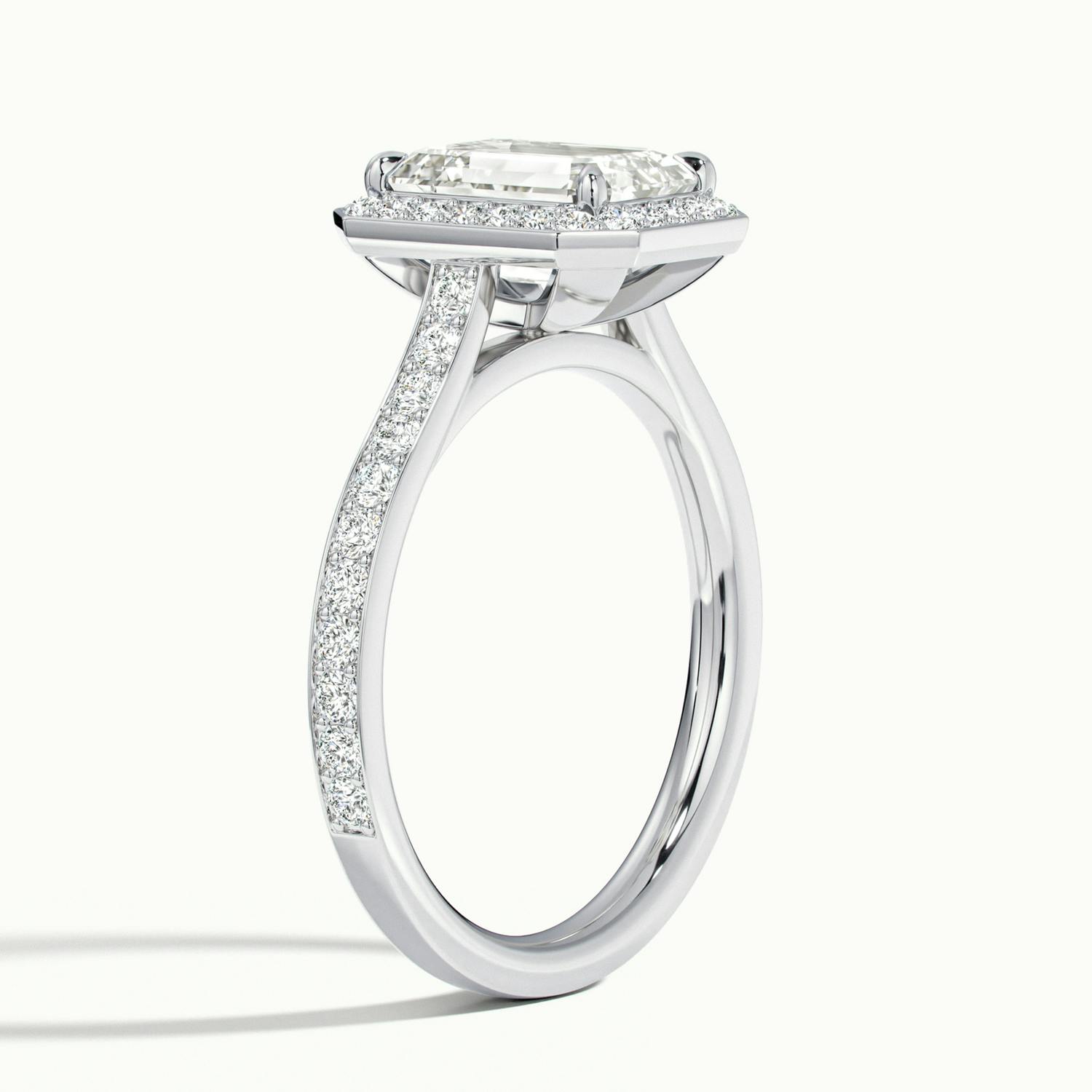 Novaria Emerald Pavé Halo Engagement Ring