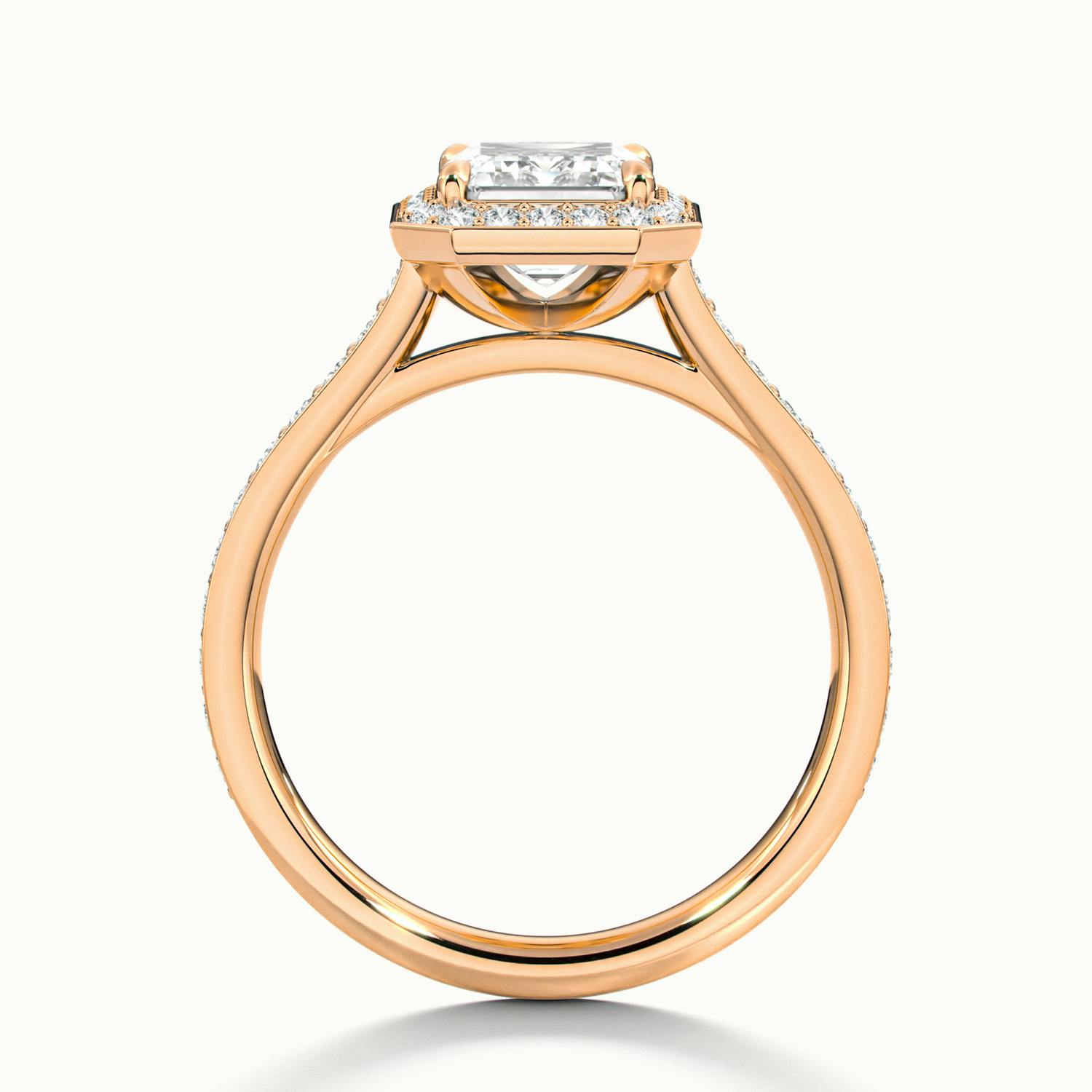 Novaria Emerald Pavé Halo Engagement Ring