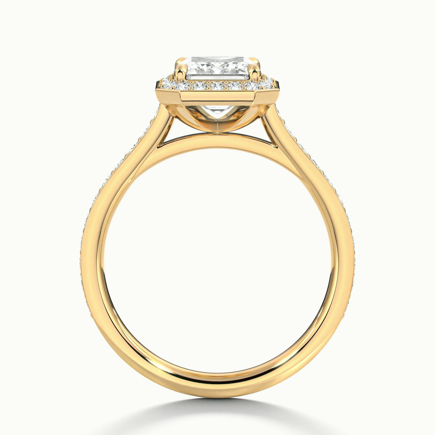 Novaria Emerald Pavé Halo Engagement Ring