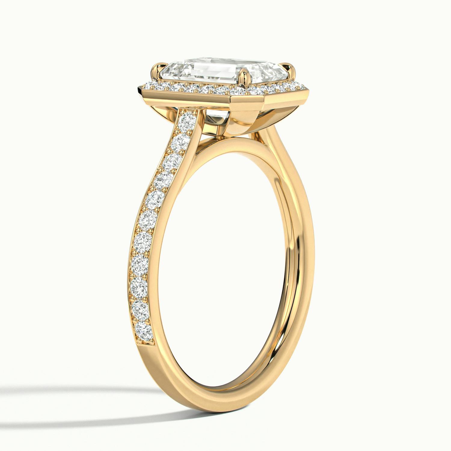 Novaria Emerald Pavé Halo Engagement Ring