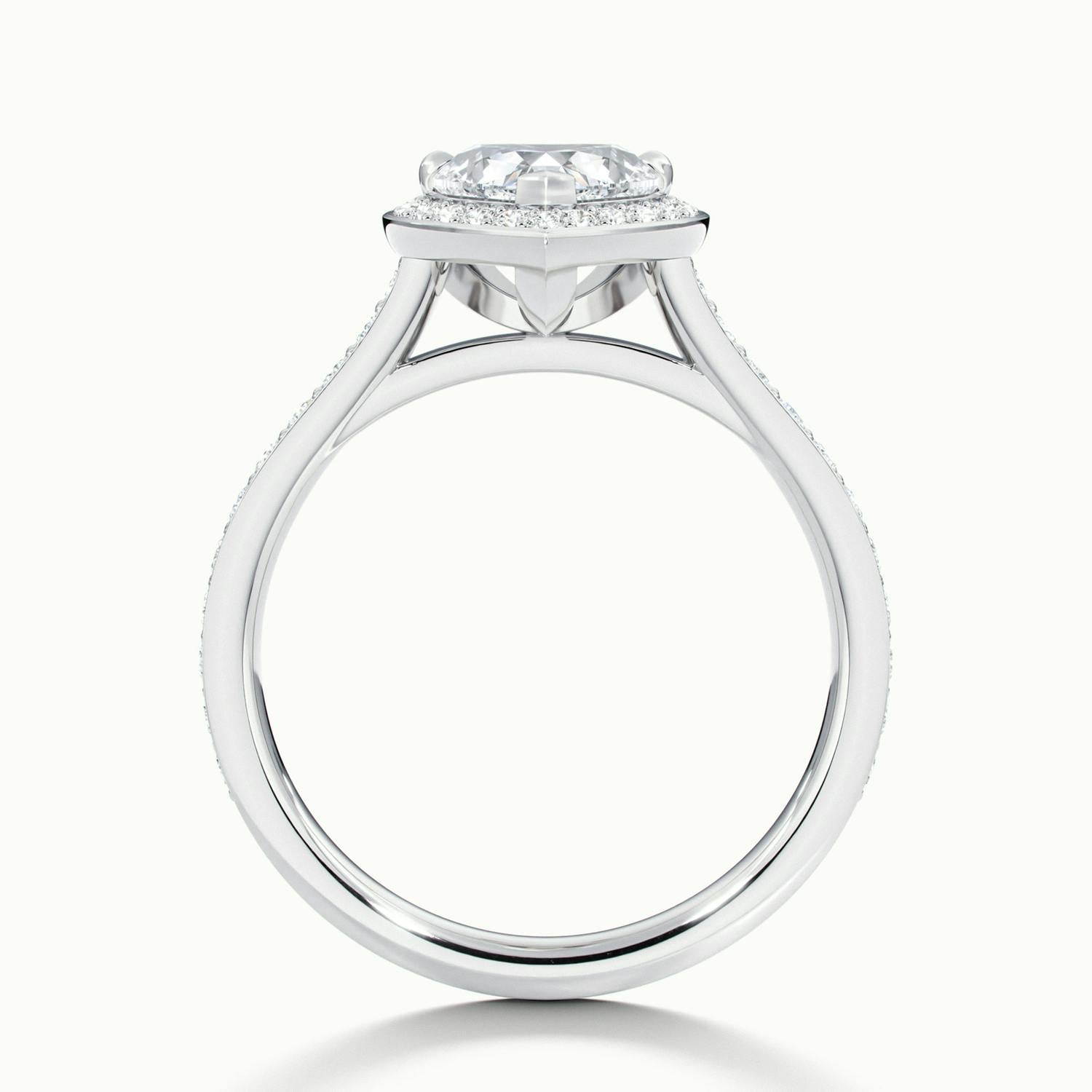Novaria Heart Pavé Halo Engagement Ring