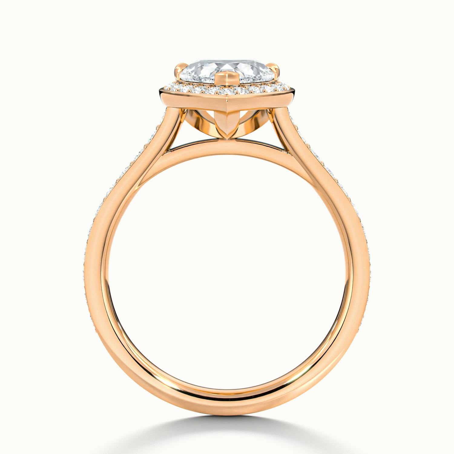 Novaria Heart Pavé Halo Engagement Ring