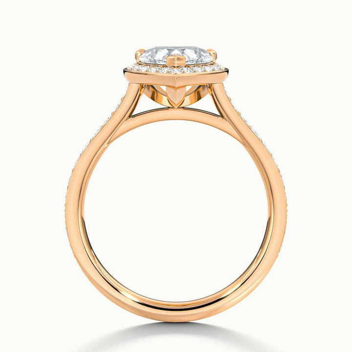 Novaria Heart Pavé Halo Engagement Ring