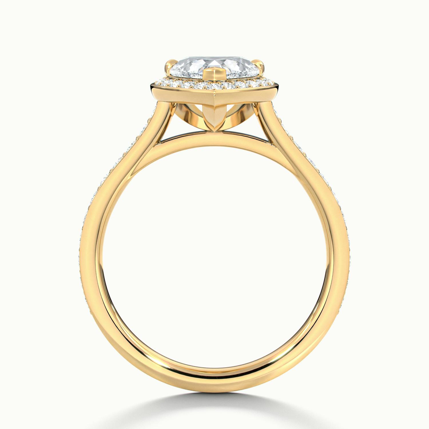 Novaria Heart Pavé Halo Engagement Ring