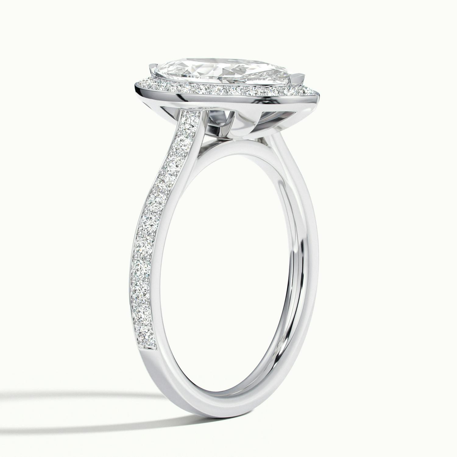 Novaria Marquise Pavé Halo Engagement Ring