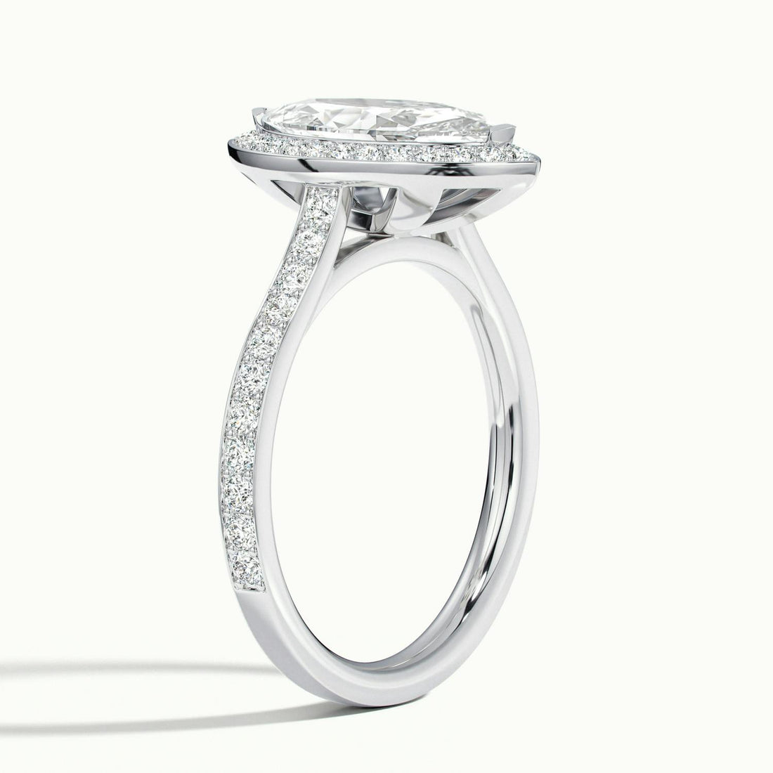 Novaria Marquise Pavé Halo Engagement Ring