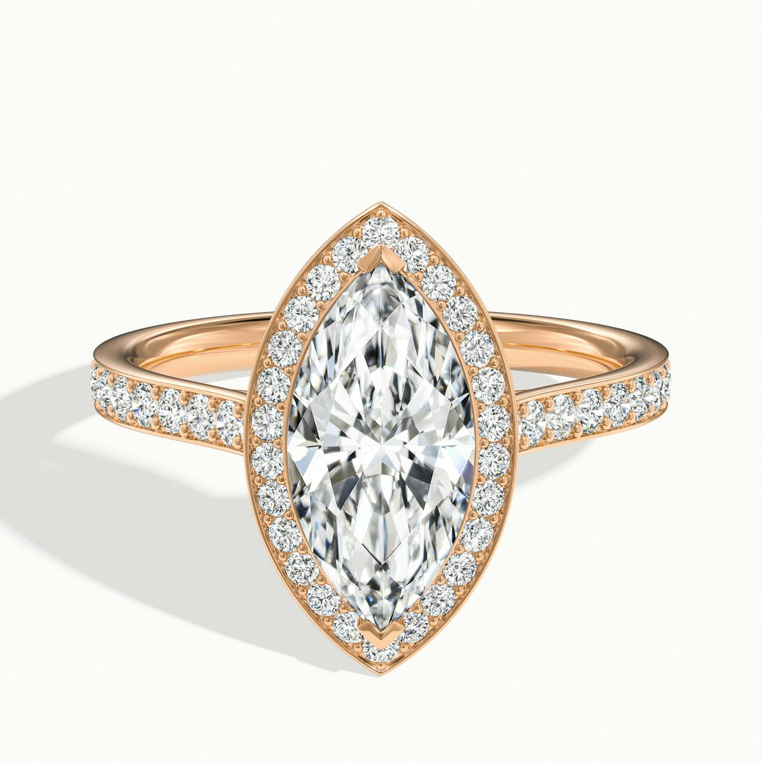 Novaria Marquise Pavé Halo Engagement Ring
