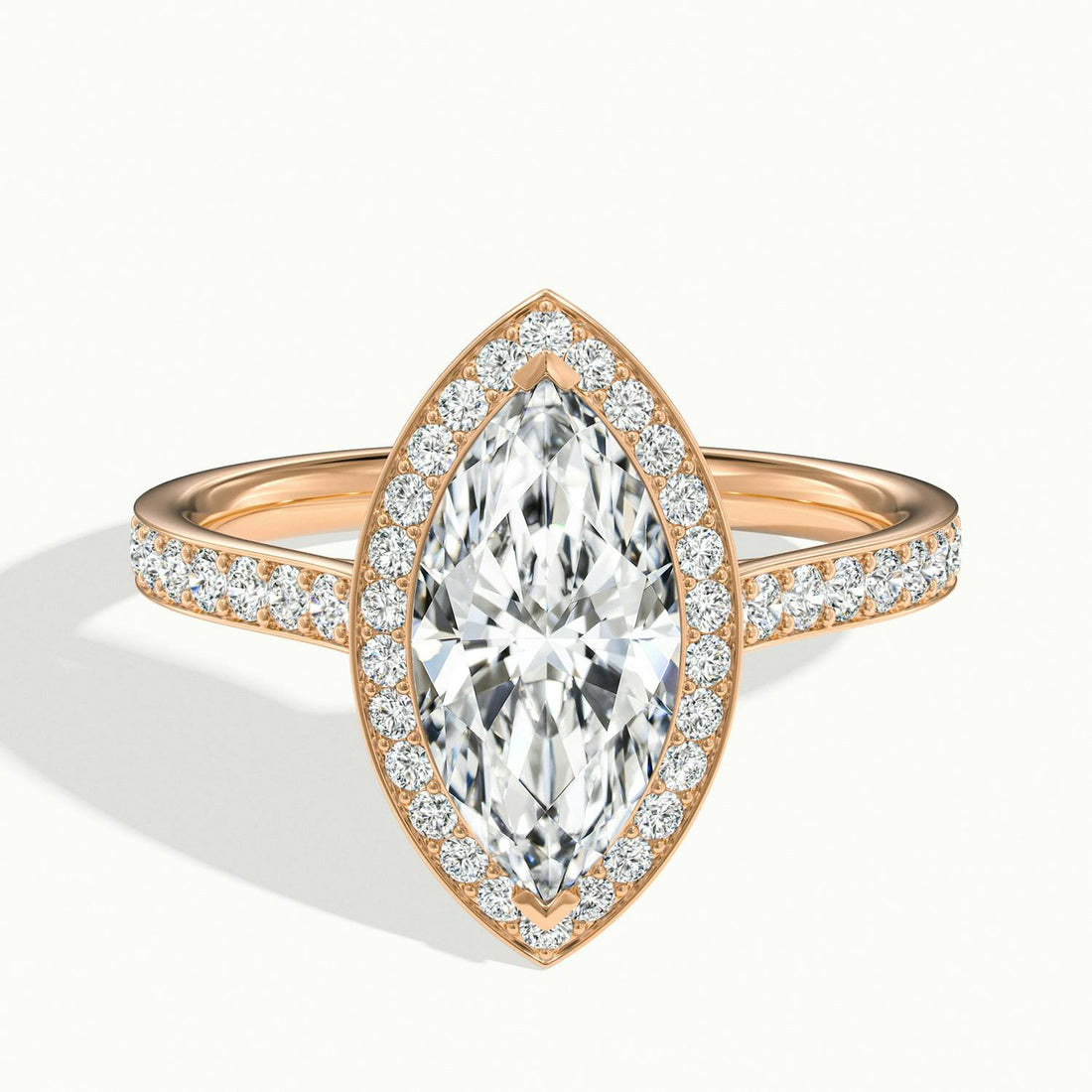 Novaria Marquise Pavé Halo Engagement Ring