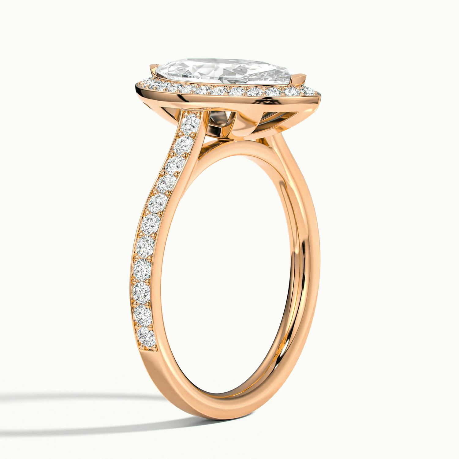 Novaria Marquise Pavé Halo Engagement Ring