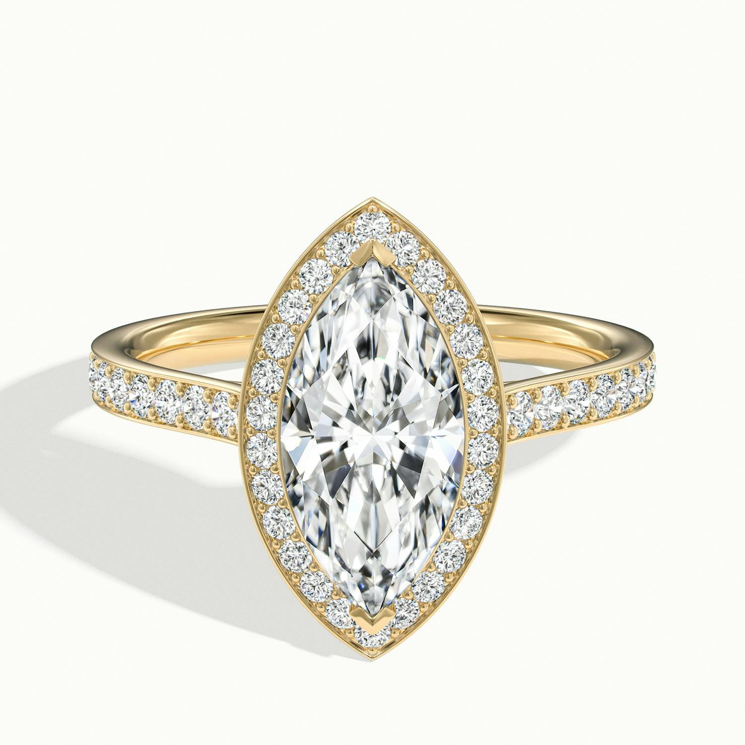 Novaria Marquise Pavé Halo Engagement Ring