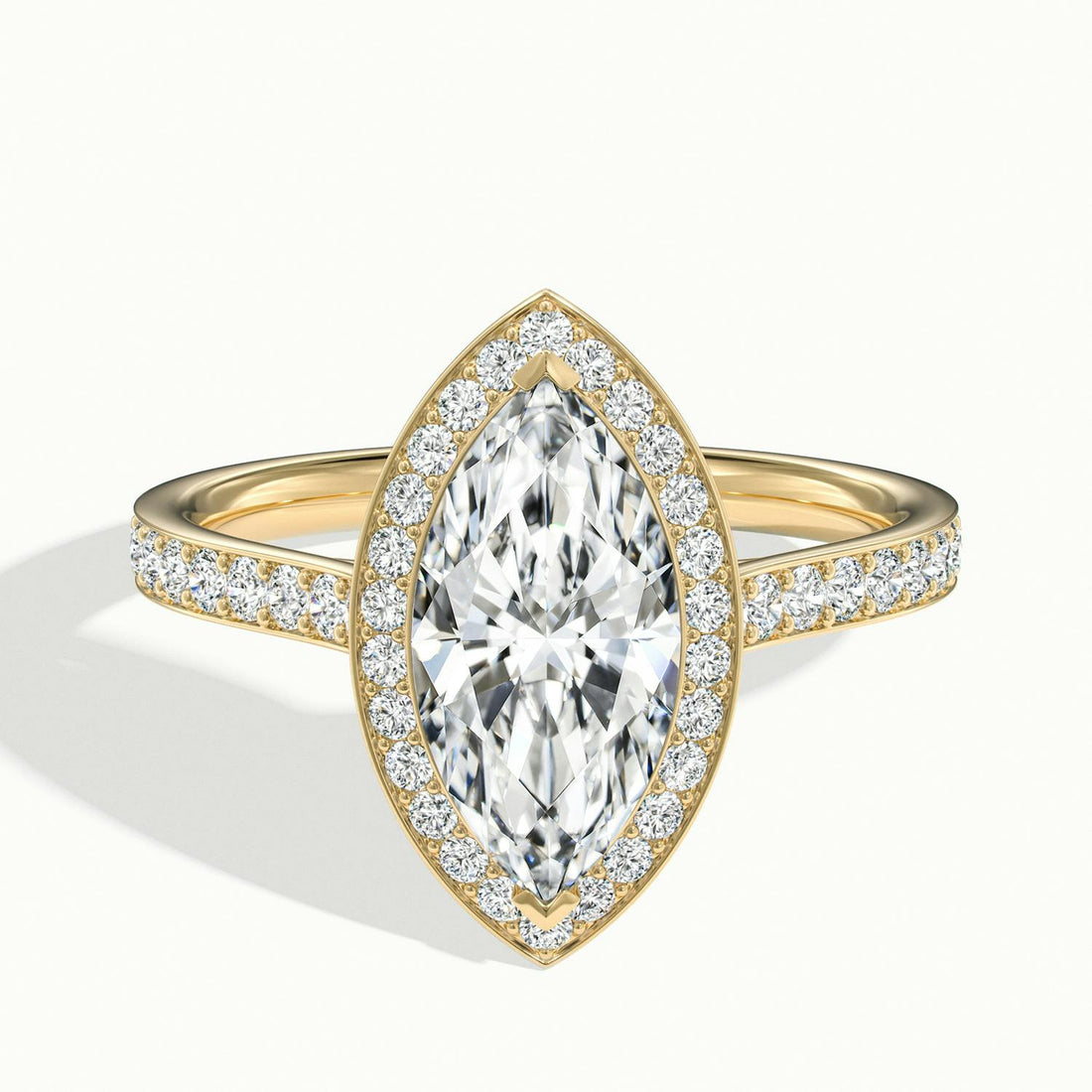 Novaria Marquise Pavé Halo Engagement Ring