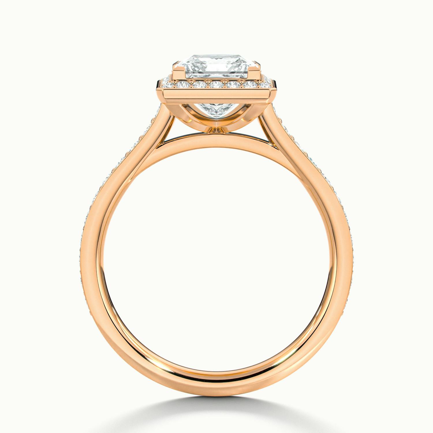 Novaria Princess Pavé Halo Engagement Ring