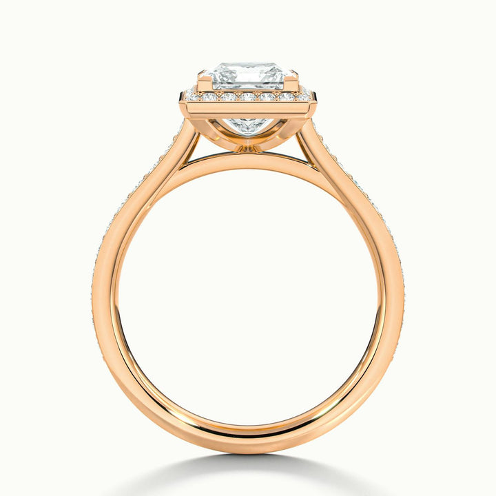 Novaria Princess Pavé Halo Engagement Ring