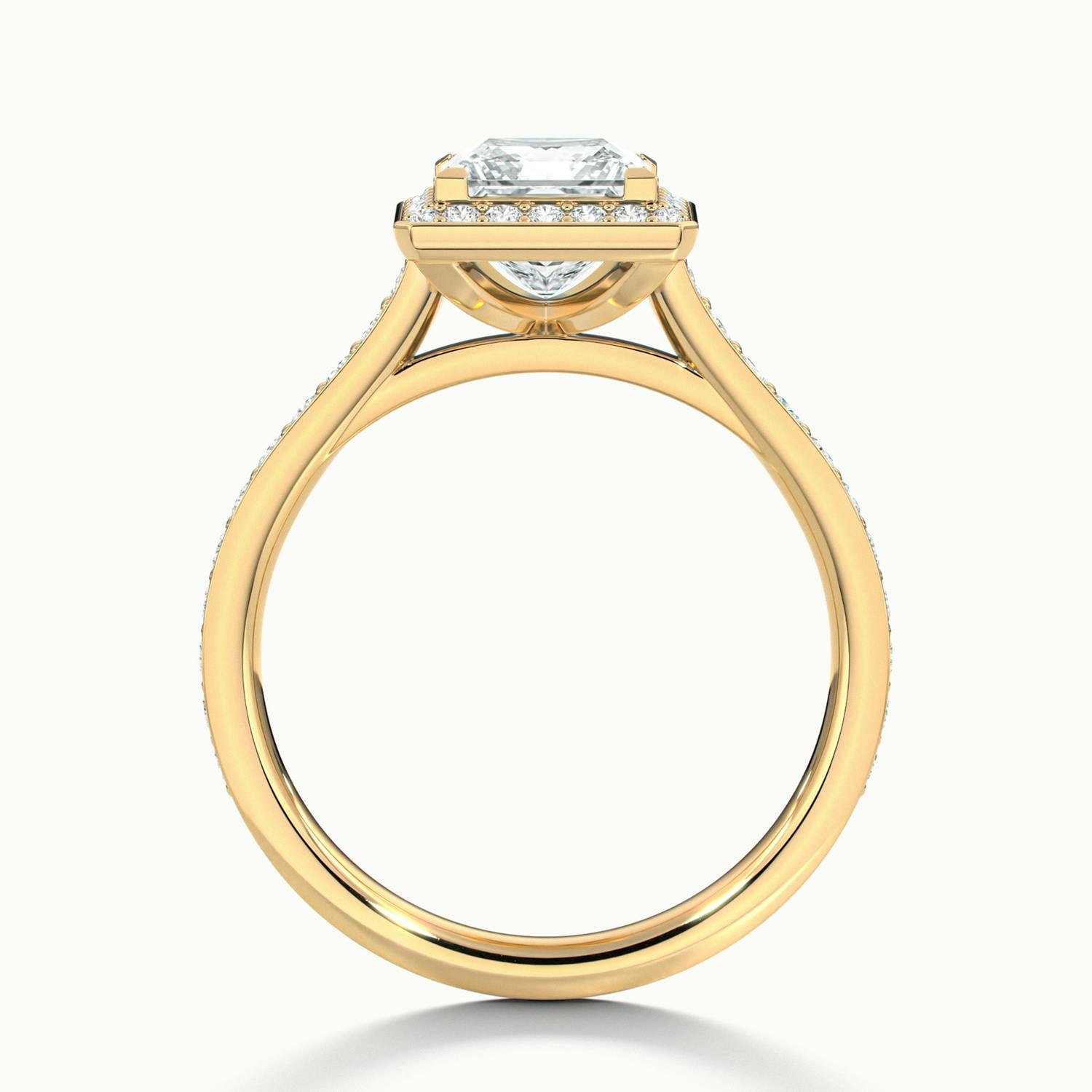 Novaria Princess Pavé Halo Engagement Ring
