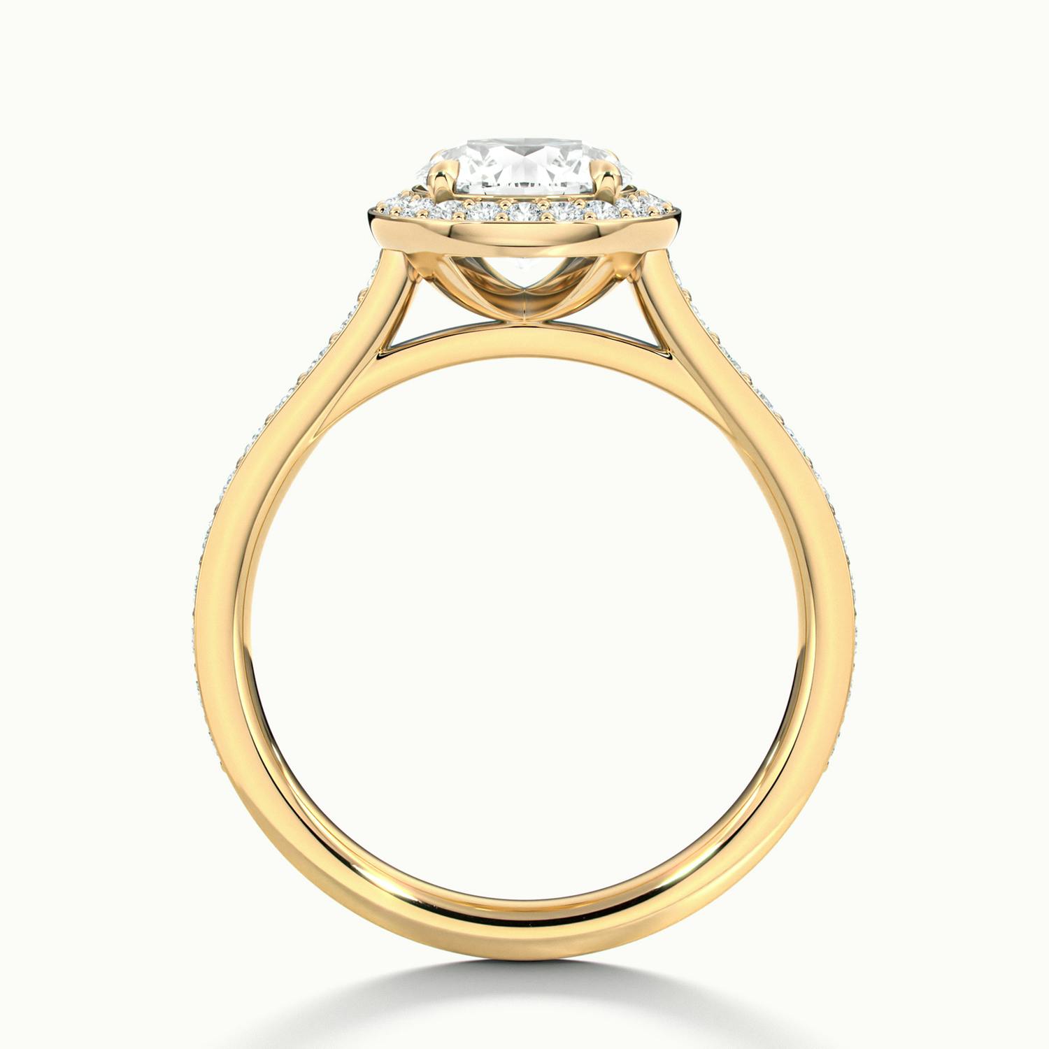 Novaria Round Pavé Halo Engagement Ring