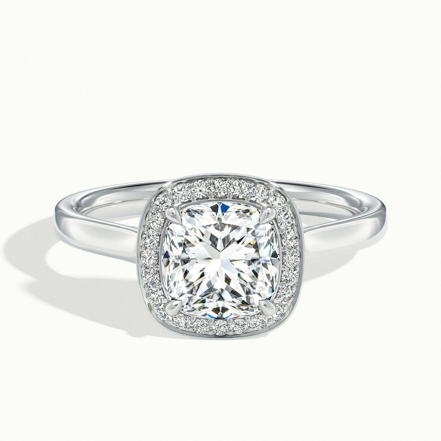 Elarisse Cushion Halo Engagement Ring