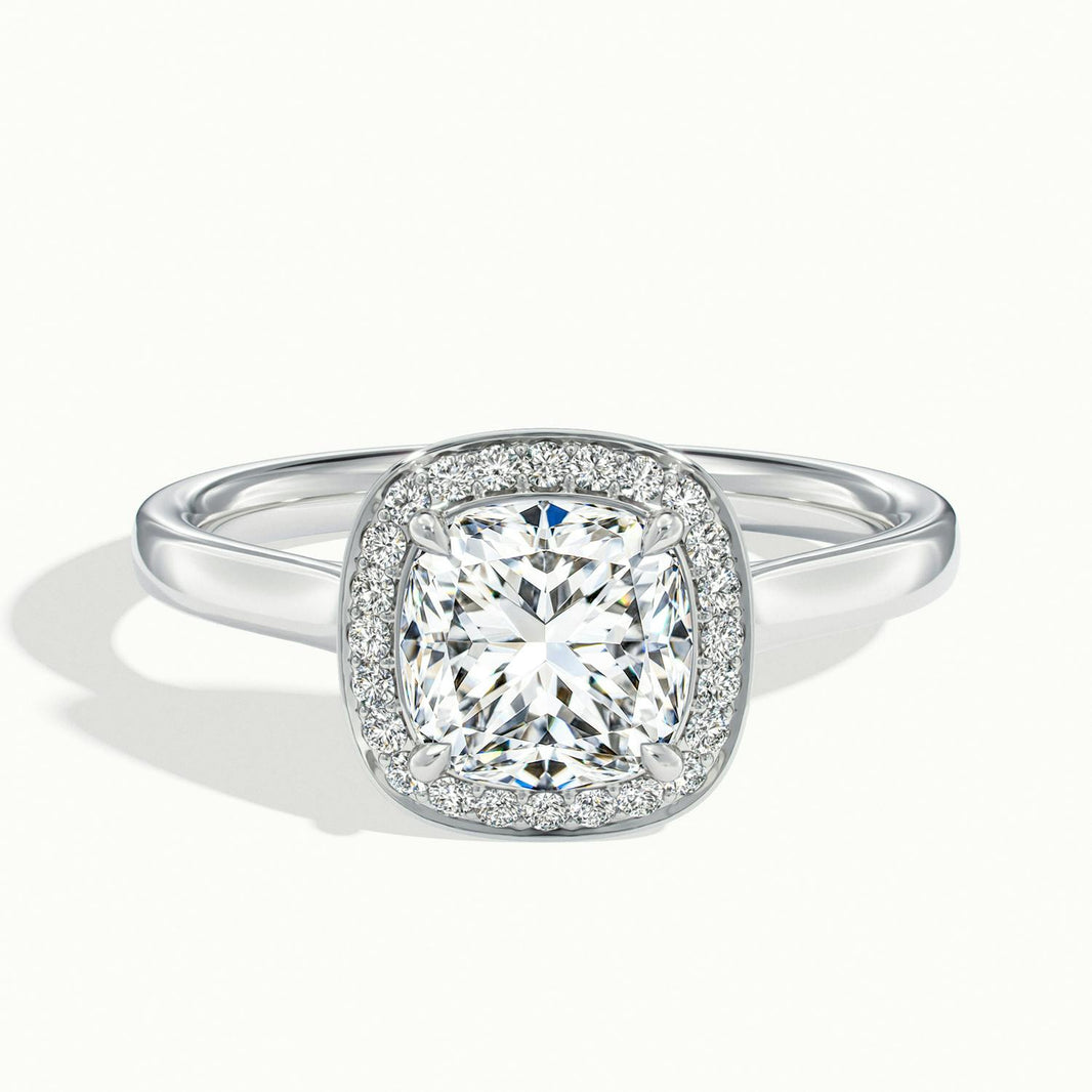 Elarisse Cushion Halo Engagement Ring