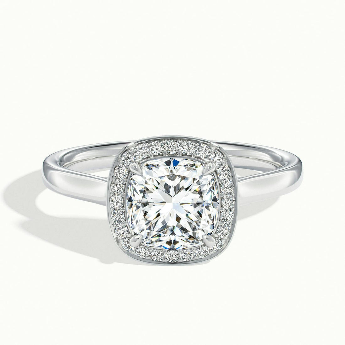 Elarisse Cushion Halo Engagement Ring