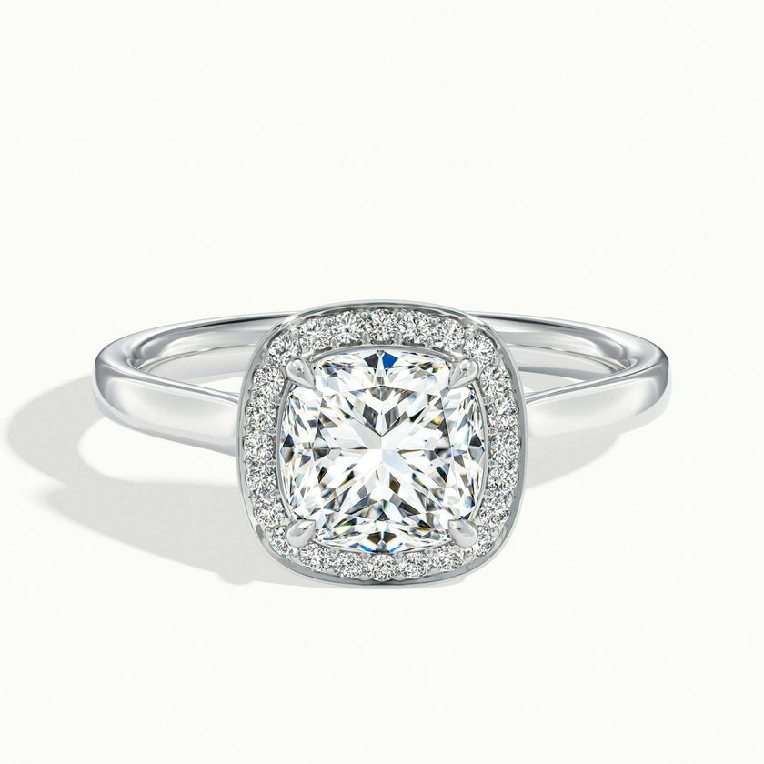 Elarisse Cushion Halo Engagement Ring
