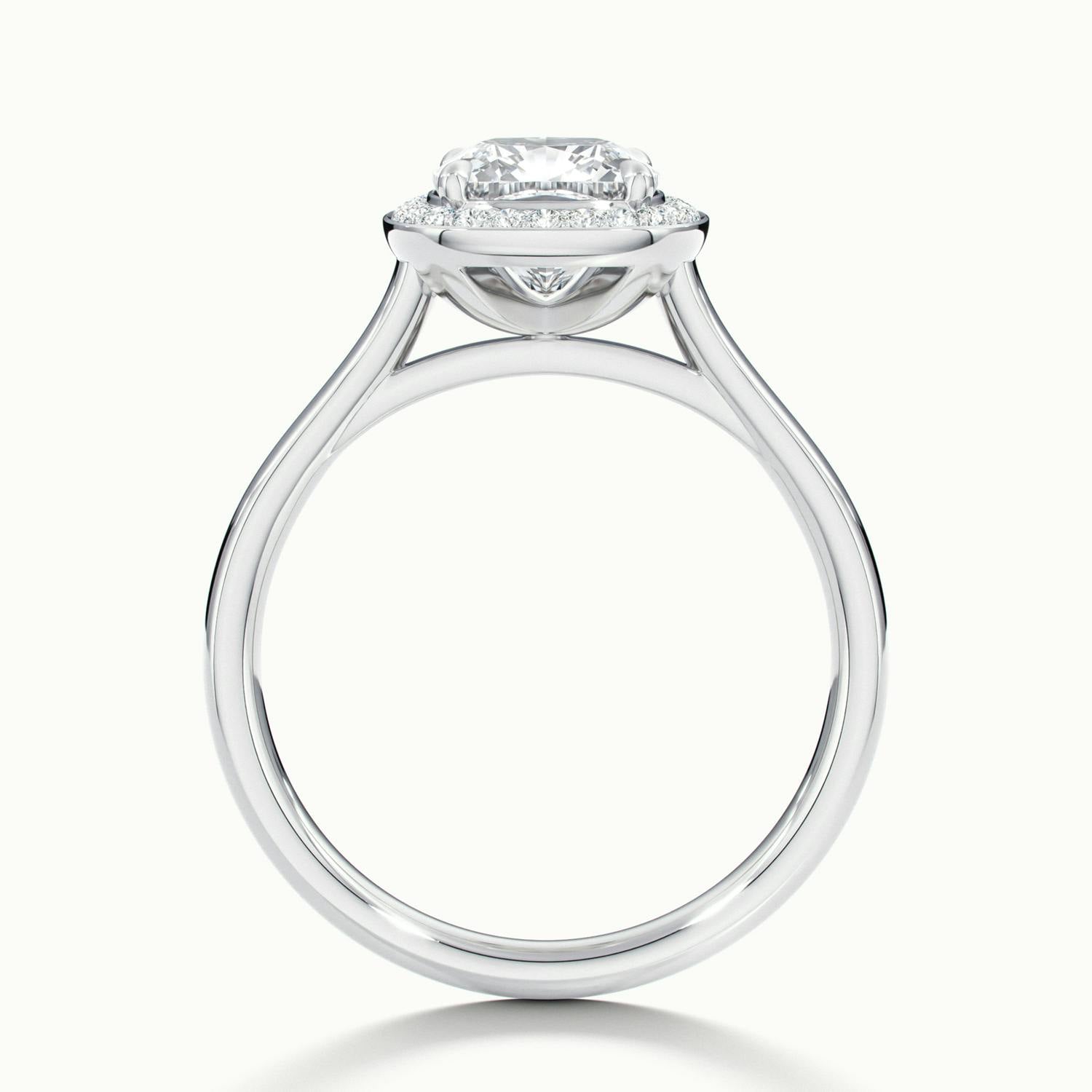 Elarisse Cushion Halo Engagement Ring