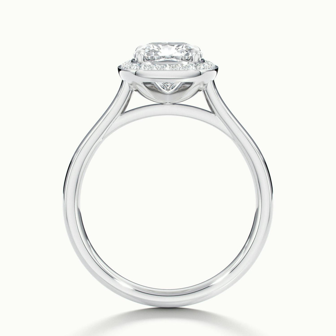 Elarisse Cushion Halo Engagement Ring