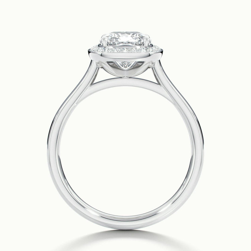 Elarisse Cushion Halo Engagement Ring