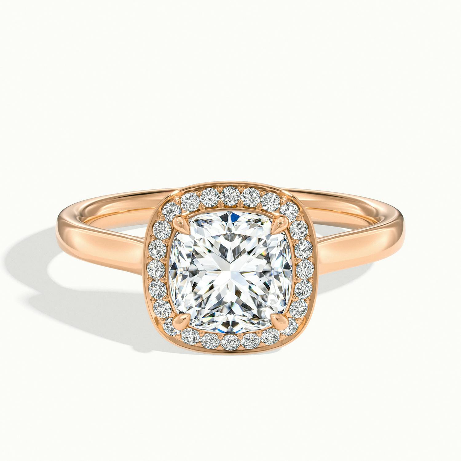 Elarisse Cushion Halo Engagement Ring