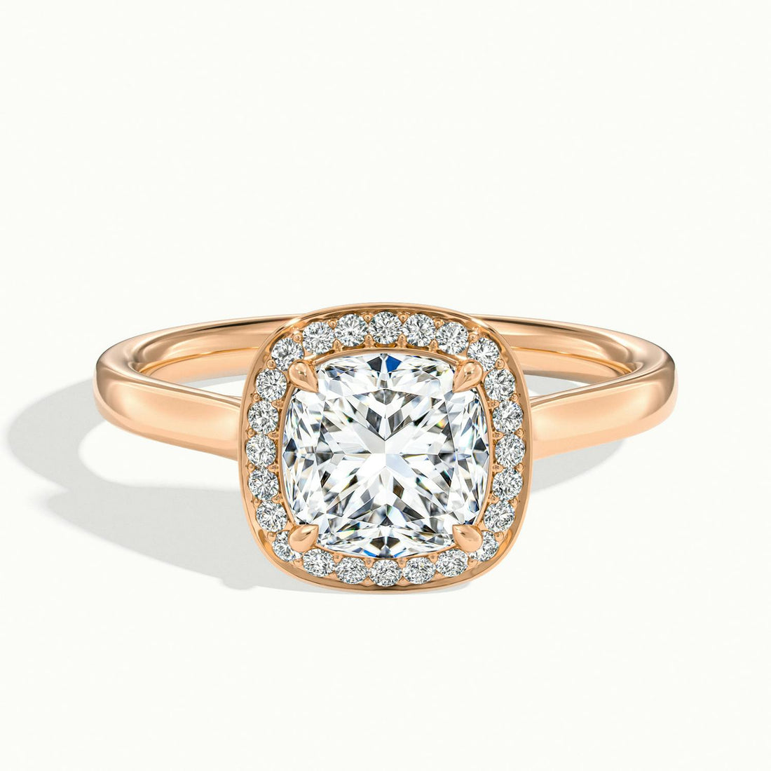 Elarisse Cushion Halo Engagement Ring