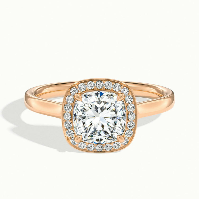 Elarisse Cushion Halo Engagement Ring