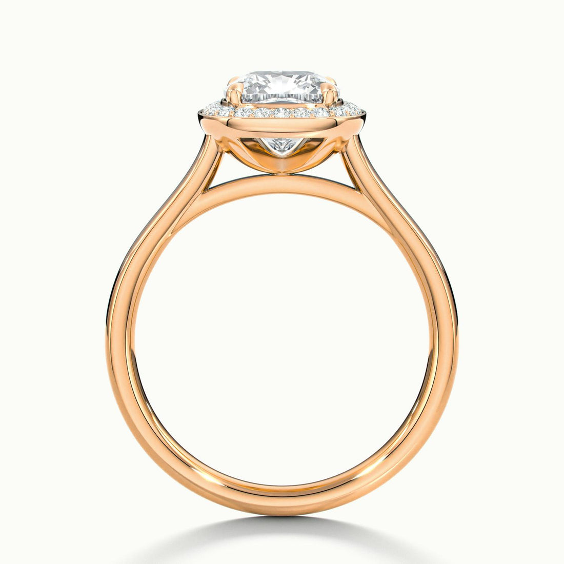 Elarisse Cushion Halo Engagement Ring