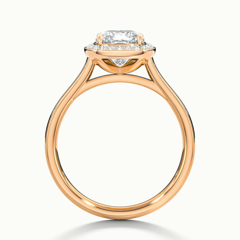 Elarisse Cushion Halo Engagement Ring