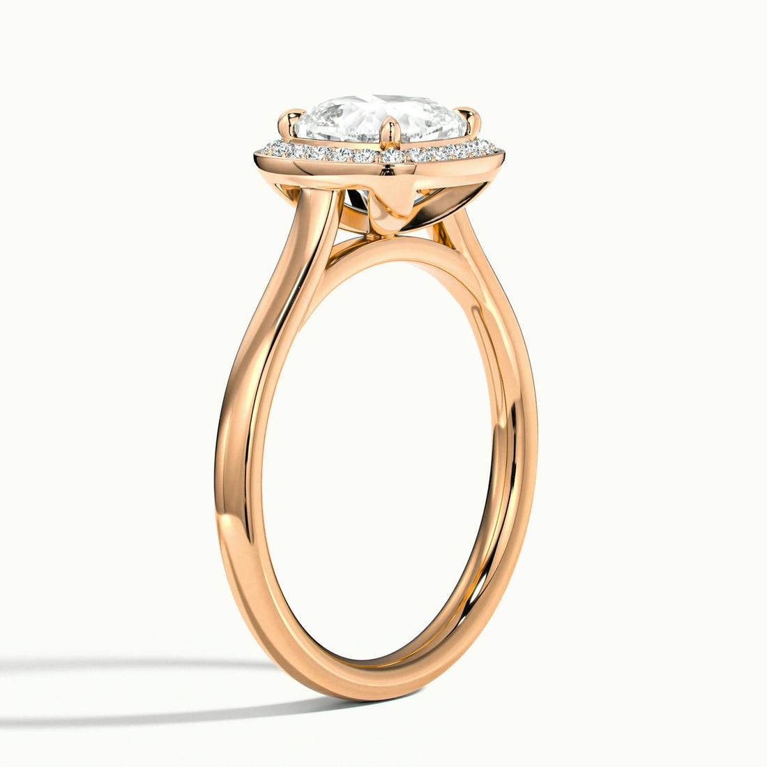 Elarisse Cushion Halo Engagement Ring