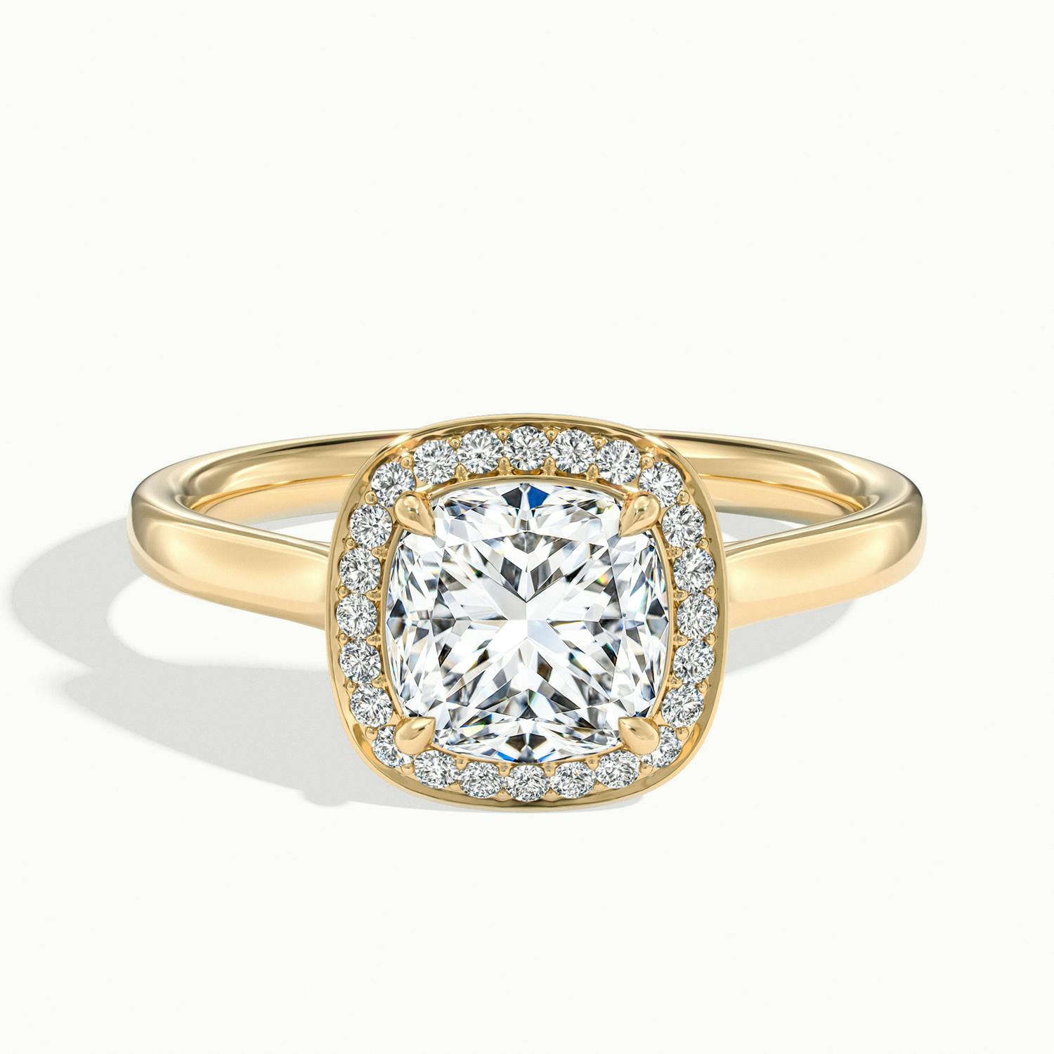 Elarisse Cushion Halo Engagement Ring