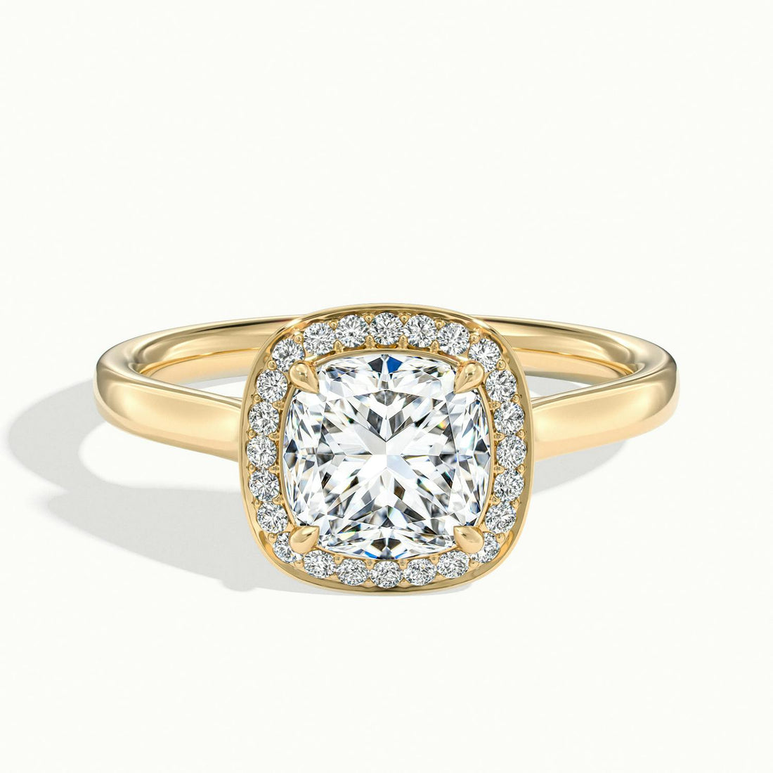 Elarisse Cushion Halo Engagement Ring