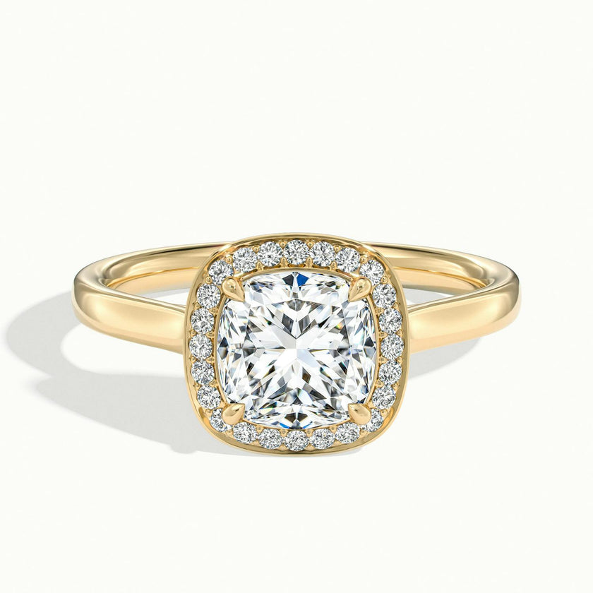 Elarisse Cushion Halo Engagement Ring