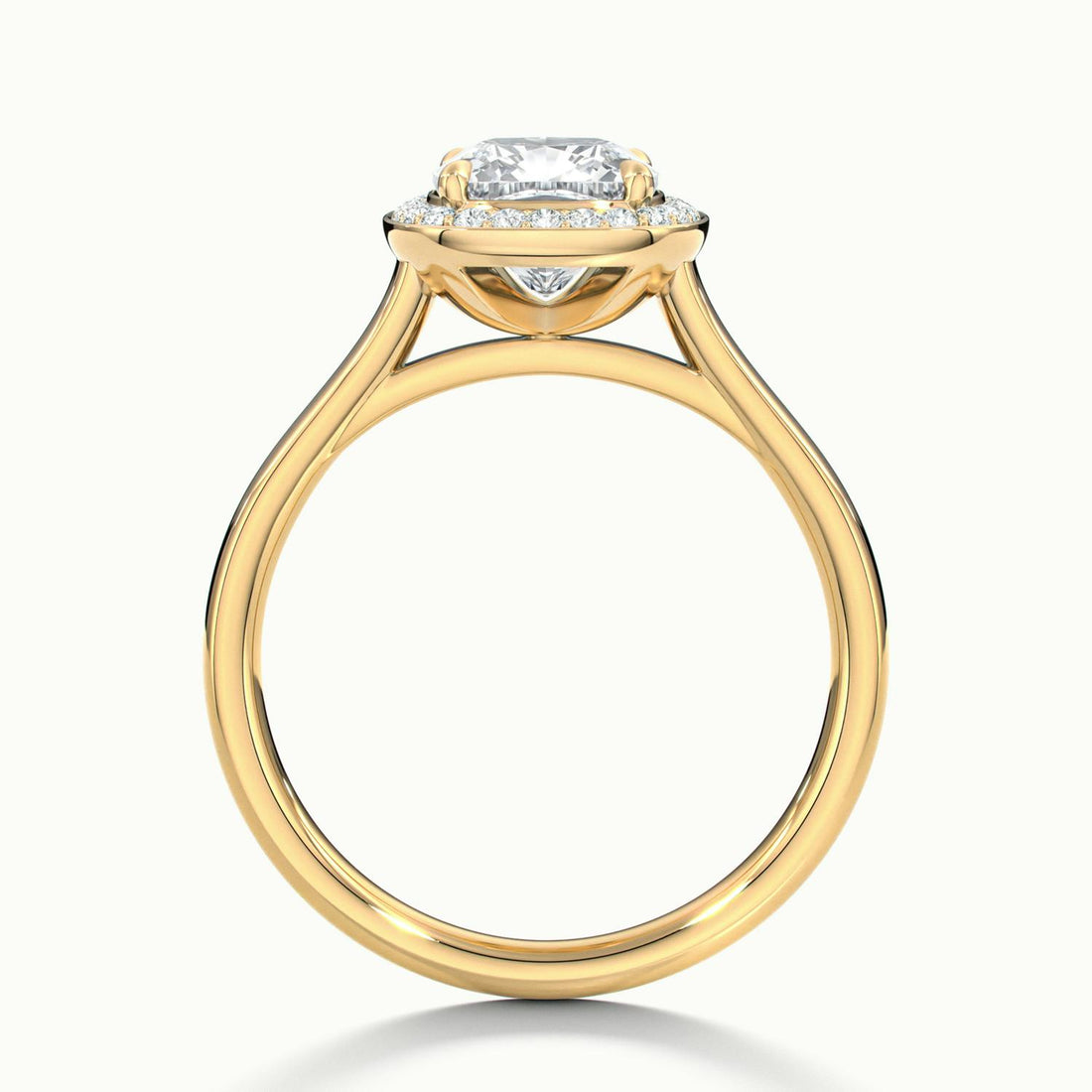 Elarisse Cushion Halo Engagement Ring