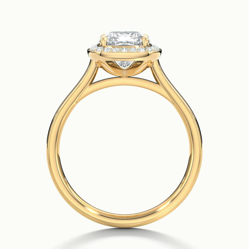 Elarisse Cushion Halo Engagement Ring
