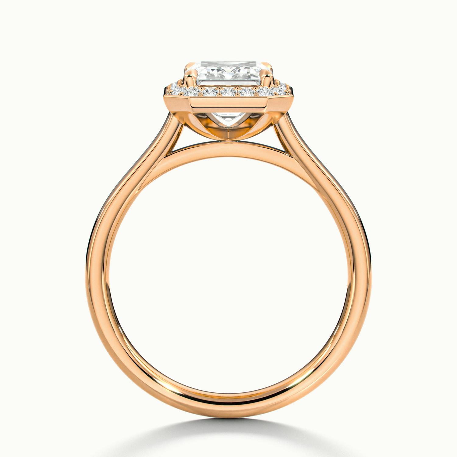 Elarisse Emerald Halo Engagement Ring