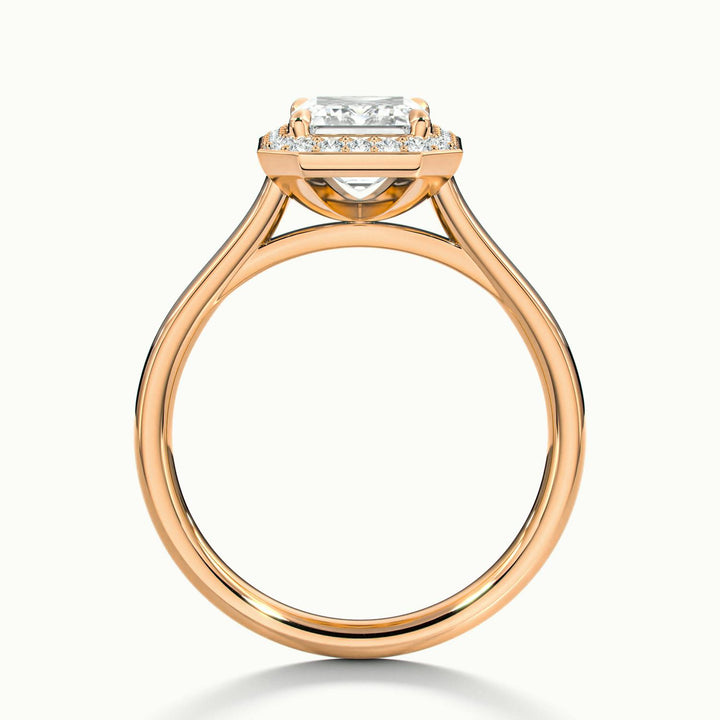 Elarisse Emerald Halo Engagement Ring