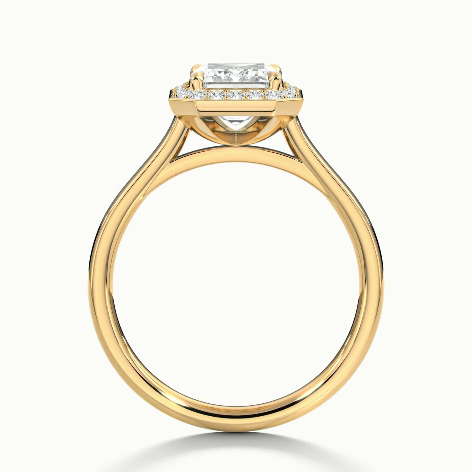 Elarisse Emerald Halo Engagement Ring