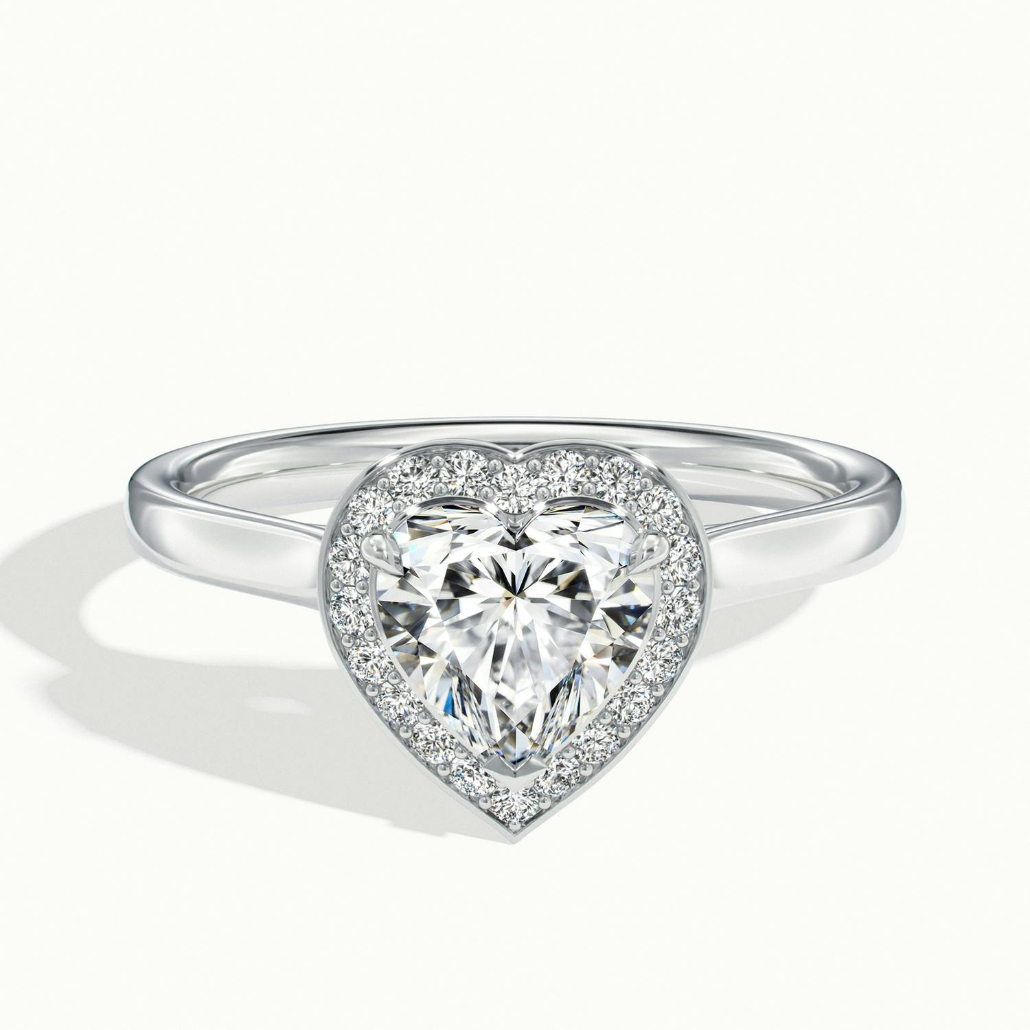 Elarisse Heart Halo Engagement Ring