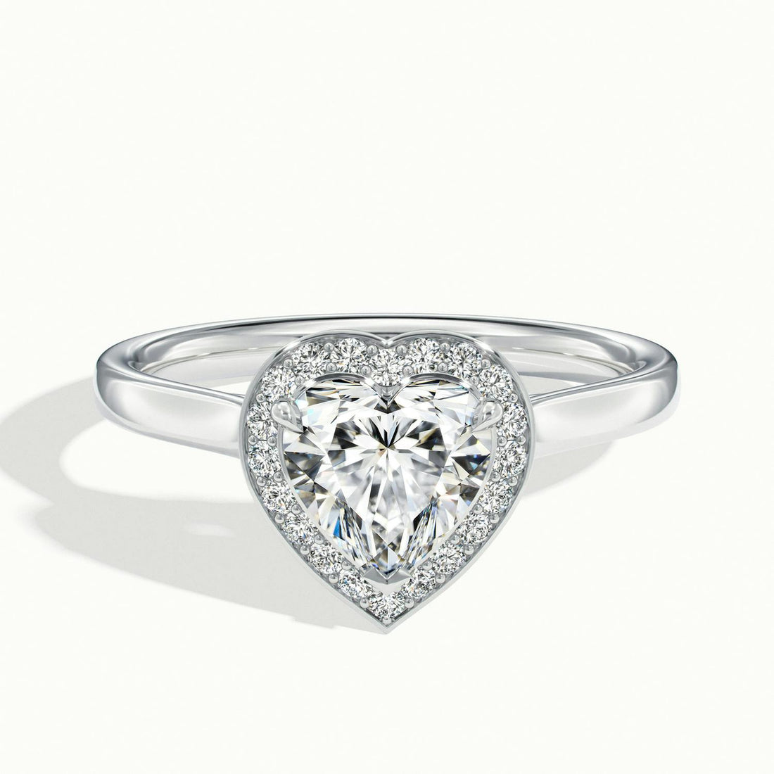 Elarisse Heart Halo Engagement Ring
