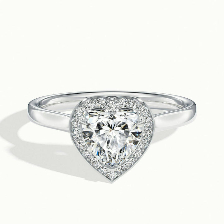 Elarisse Heart Halo Engagement Ring