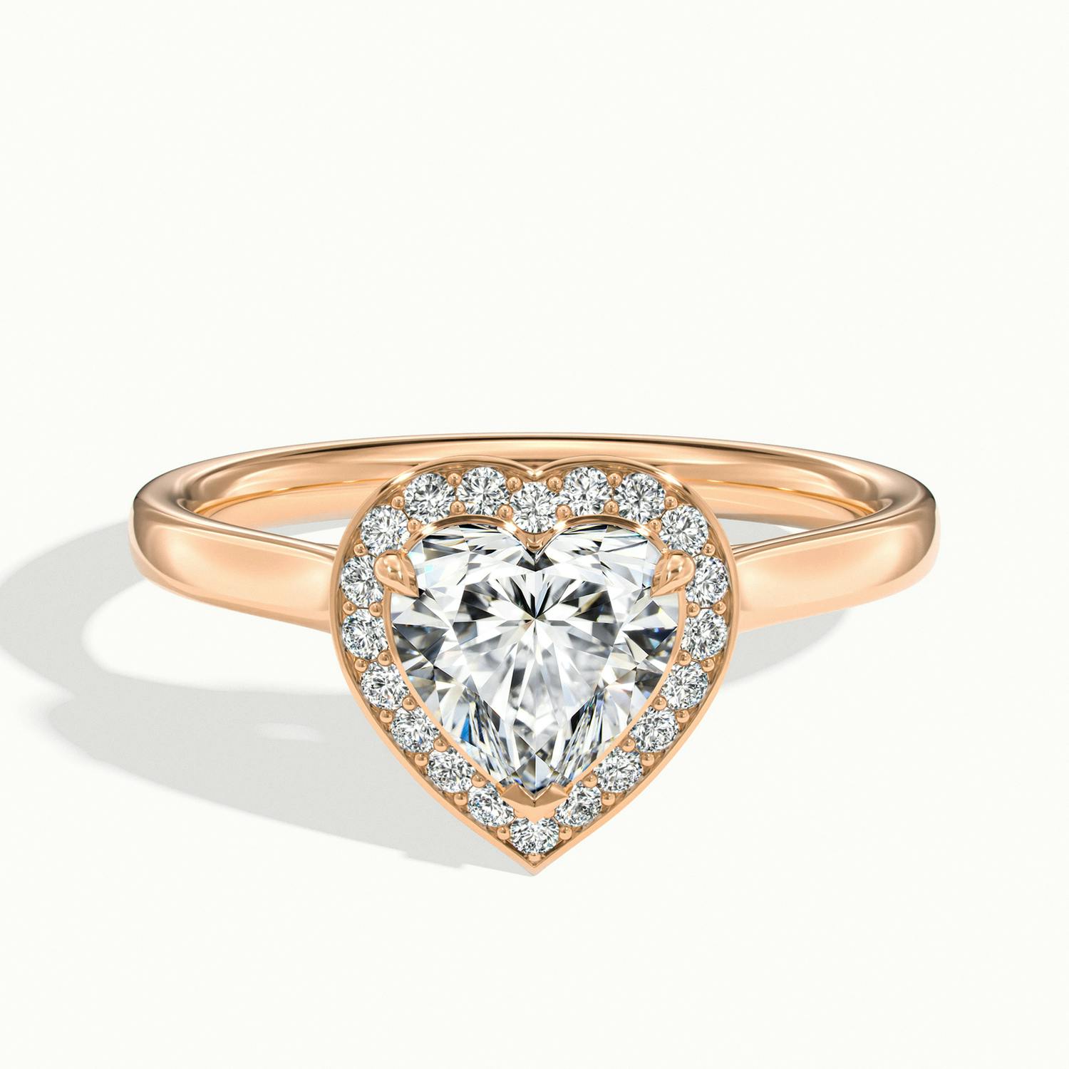 Elarisse Heart Halo Engagement Ring